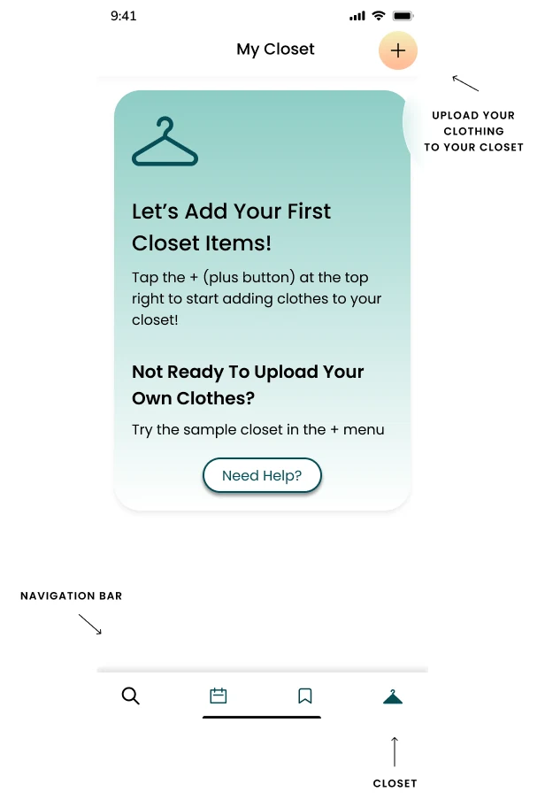 Upload your clothes on Pronti